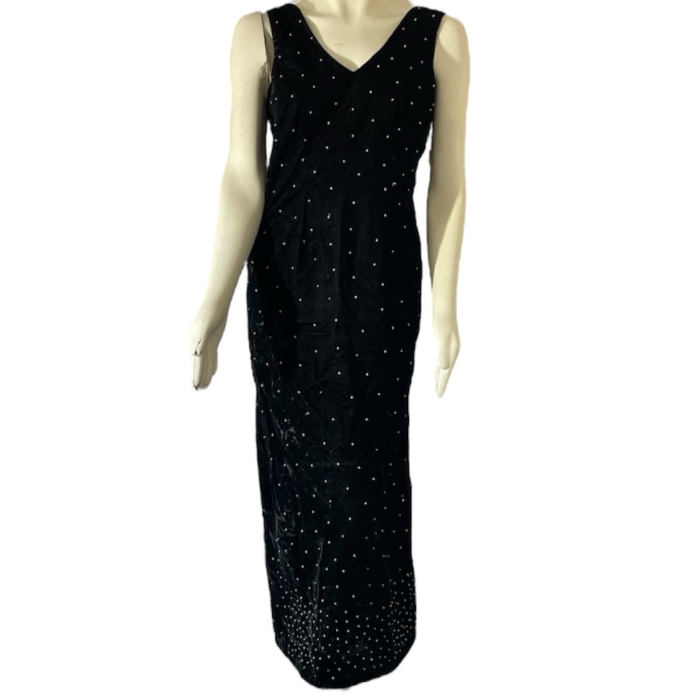 Elegant Black Dress with White Accents